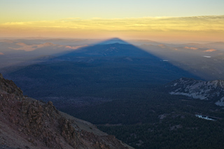 Lassen Peak Shadow at Sunset